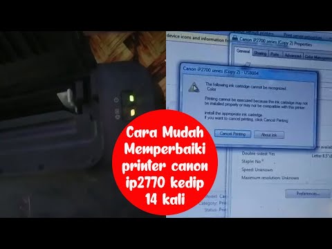 Printer canon menyala lampu orange berkedip-kedip pada tombol resume sebanyak 16 kali, hal ini diseb. 