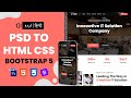 PSD to HTML Conversion with Bootstrap - Urdu & Hindi Tutorial - 2022