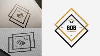 Ep.13 : Design a Logo for a Barbershop #dailylogochallenge screenshot 5