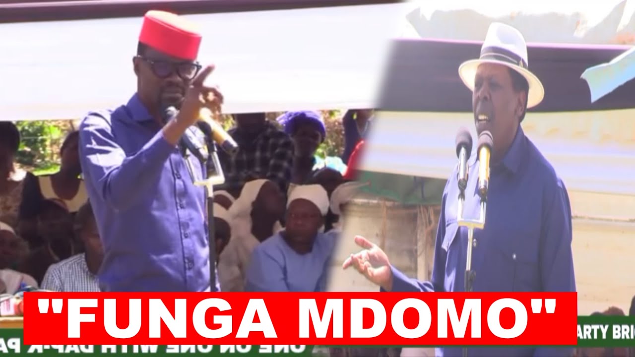 Drama as Didmus Barasa almost slapped Eugene Wamalwa in a function in Bungoma for insulting Oparanya