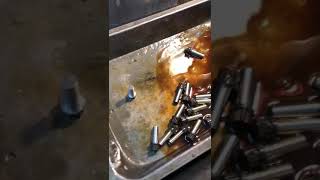 Inconel 718 bolt rough grinding operation