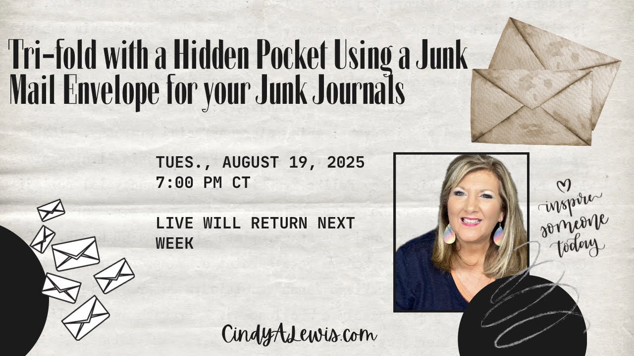 Tri-fold with a Hidden Pocket Using a Junk Mail Envelope for your Junk Journals 