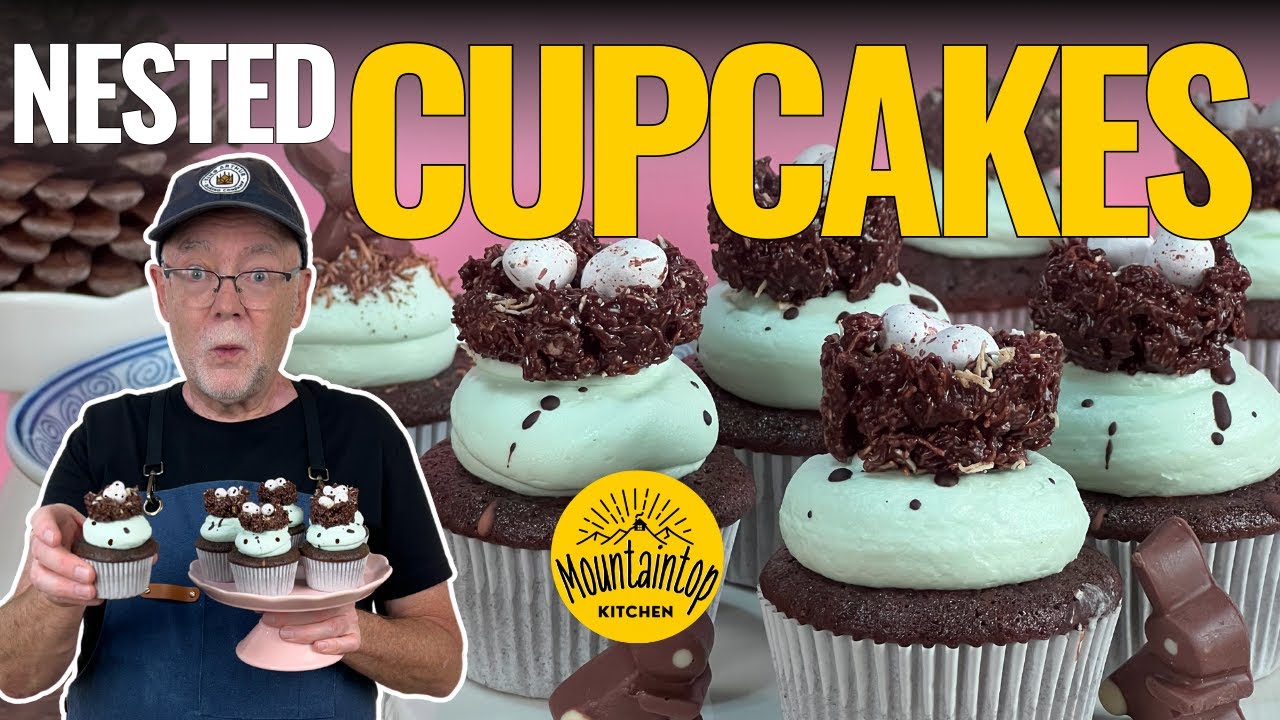 Fun Easter Chocolate Cupcakes with Nest and Egg Toppers | Mountaintop Kitchen
