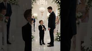 😂 The little ring bearer has some last-minute negotiating to do before the wedding! 💍🤣#FunnyKids ...