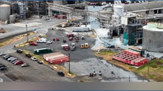 Drone aerials show Longview facility after deadly chemical tank implosion