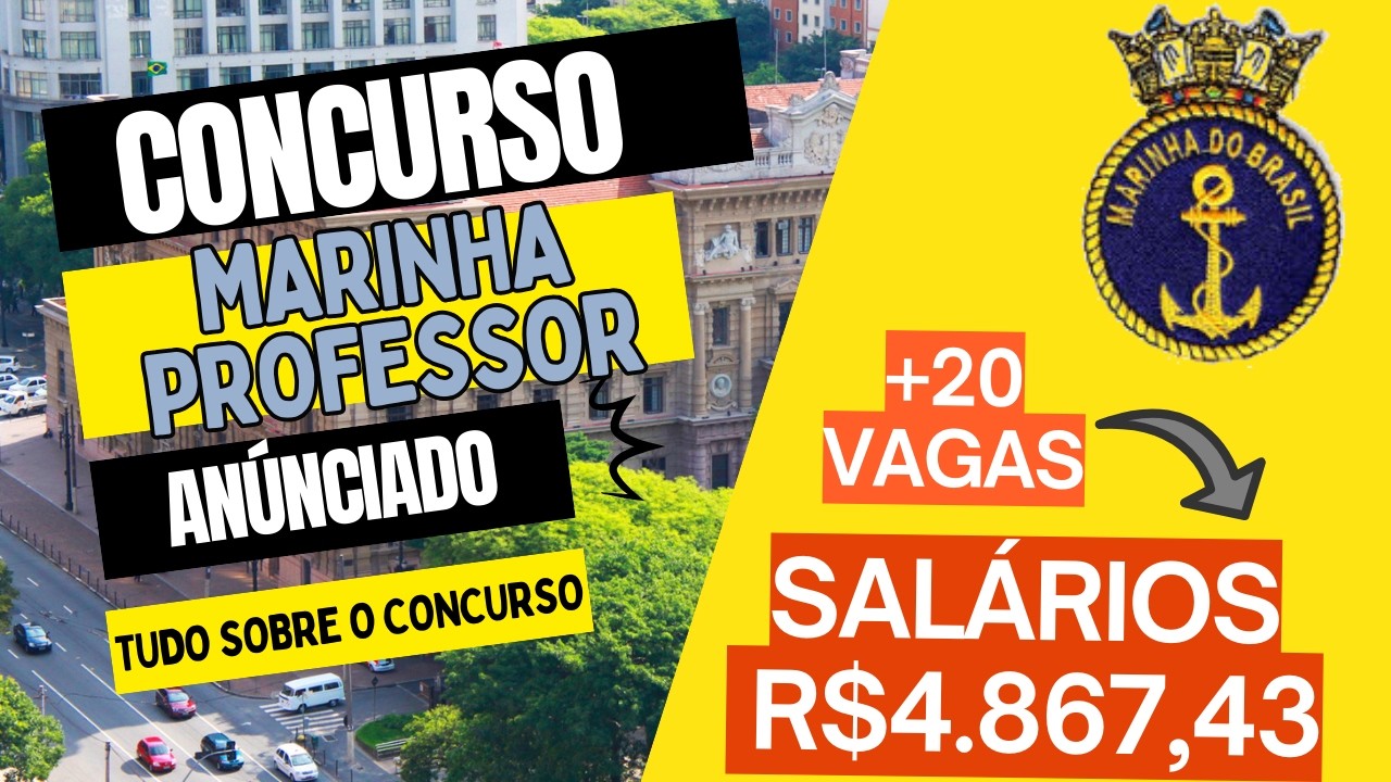Concurso Marinha do Brasil 2026: Vagas para Professores | Edital Publicado