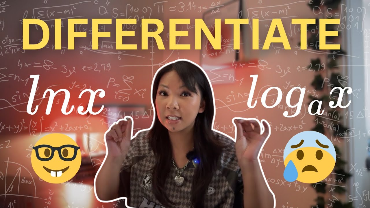 Derivative of logs (Both lnx and logₐx explained!) - YouTube
