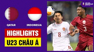 Highlights: U23 Qatar - U23 Indonesia | 2 thẻ đỏ quyết đoán, siêu phẩm chôn vùi HLV Shin Tae Young