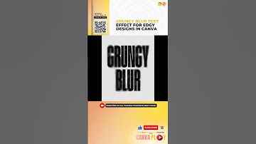CANVAPLAY | GRUNGY BLUR TEXT EFFECT IN CANVA #canvatipsandtricks #canvatutorial #texteffect #canva