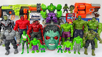 Satisfying with Unboxing Mask Hulk & Nerf Guns Action Figure Collection | 17 Incredible Hulk Figures