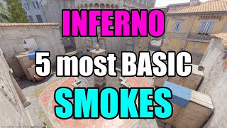 5 Most Basic Smokes [CS2/Inferno]