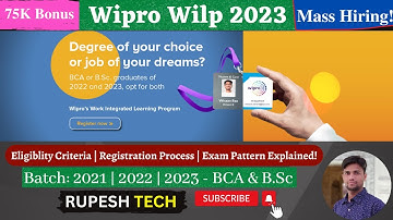 Wipro wilp 2023 - Eligibility Criteria, Registration process, Exam pattern Explained! 🎯👍