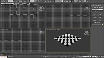 3ds max chess board  for Beginner