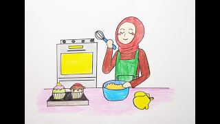 How To Draw Patissier  Woman Occupation Drawing  Easy Drawing Tutorial shorts