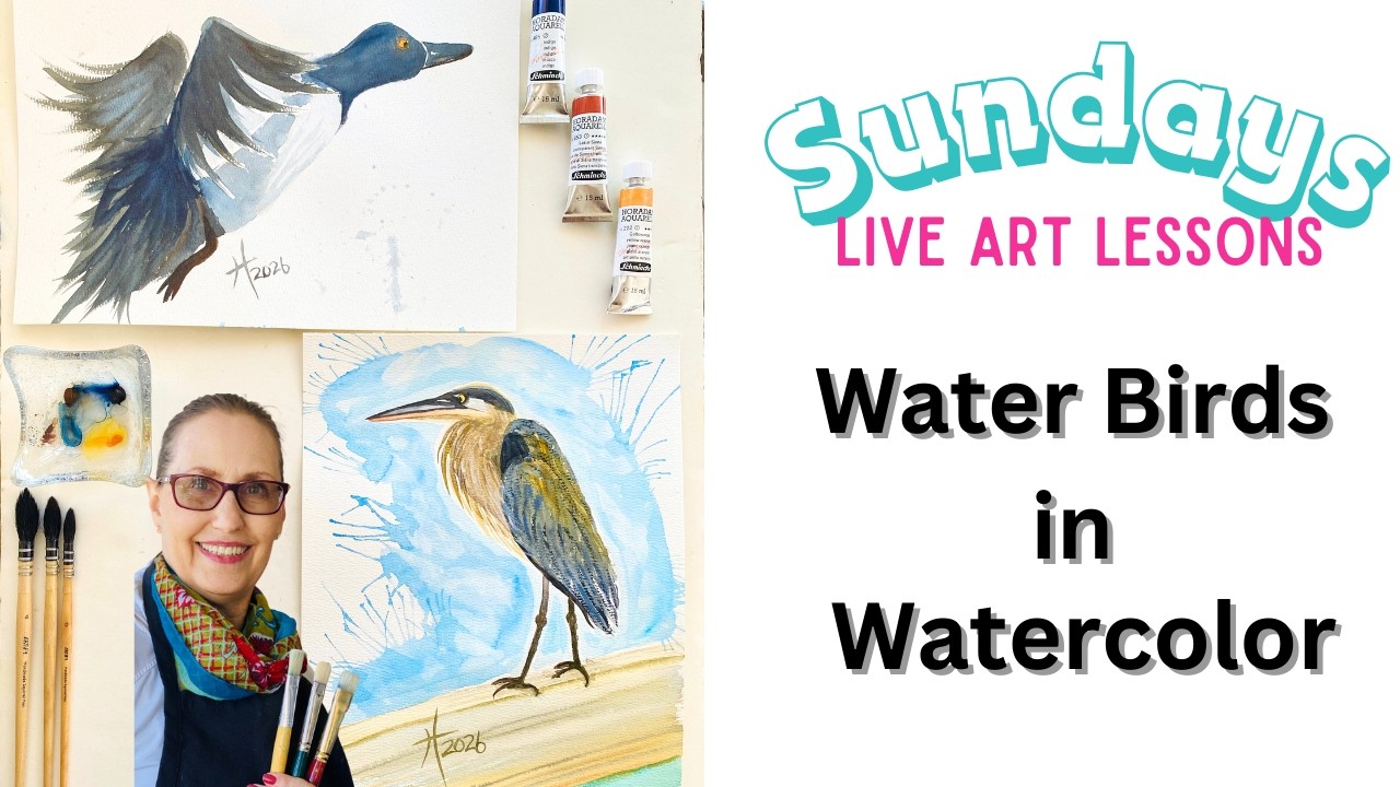 Water Birds in Watercolor Green Heron Live Painting 🎨#watercolorpainting #heronart #birdpainting