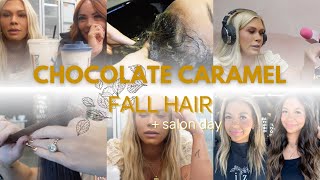 Chocolate Caramel Fall Hair + Salon Day! | JZ STYLES