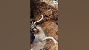 200mm PVC PIPE REPAIRING WORK 👍🙏😎 #explorepage #viralvideo #jcb #pipeline #construction #shortsviral