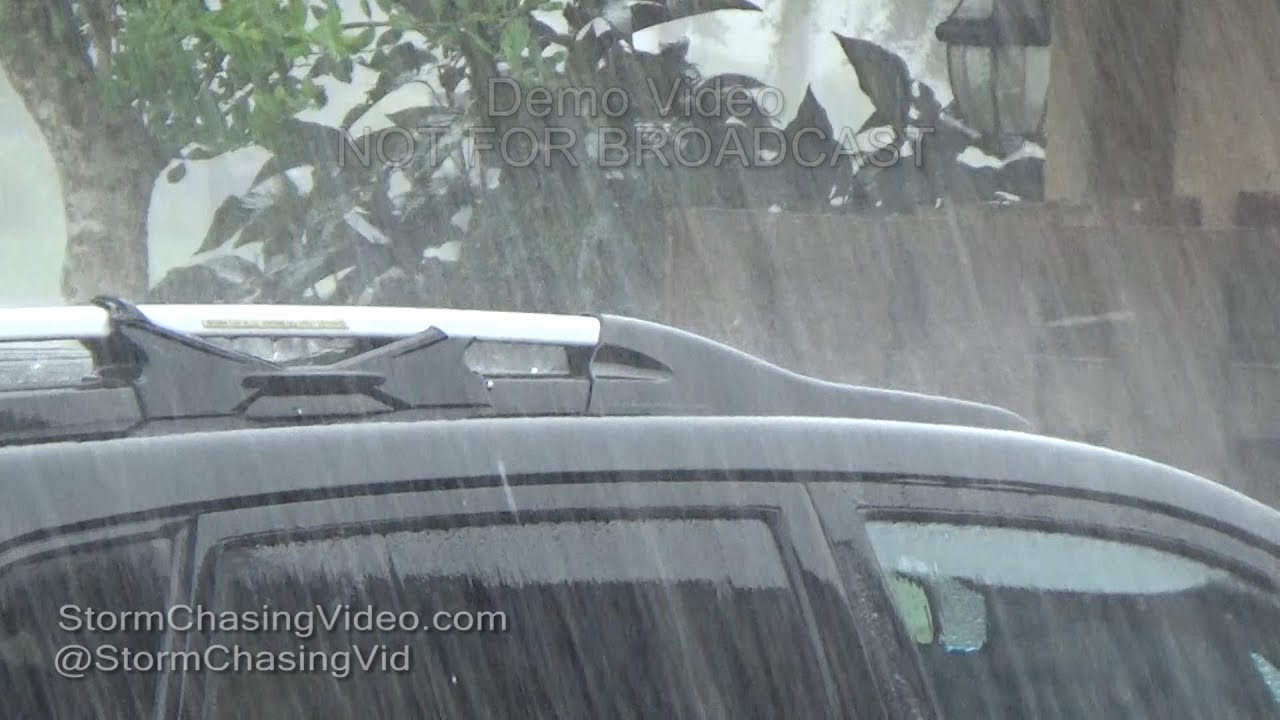 Sarasota, FL Rare Hail Storm and Heavy Rain - 6/26/2016