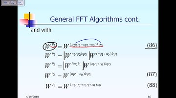 Lecture 21: Theoretical Development of FFT; FFT: N=r1*r2*r3 .... Part 3 of 4