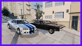 2F2F Skyline R34 vs 69&#39; Charger - CRASH COMPILATION - BeamNG drive [4k 60fps]