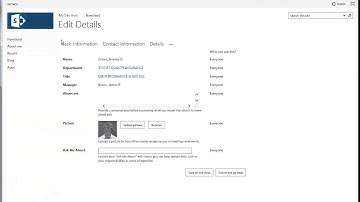 Setting up sharepoint profile