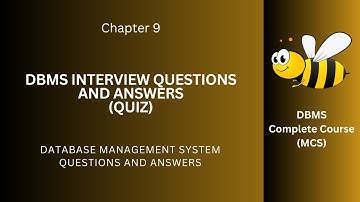 DBMS Interview Questions Answers - DBMS PDF Ch 9 Quiz - Class 9–12 DBMS Notes - Download e-Book App