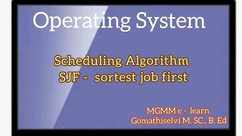 Shortest Job First (SJF) Scheduling Algorithm... tamil