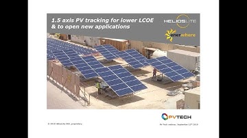 WEBINAR: 1.5 axis PV tracking for lower LCOE & to open new applications
