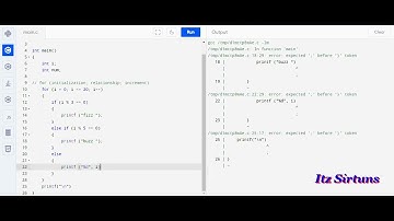 FOR Loop (Introduction to C part 2) - Fizzbuzz