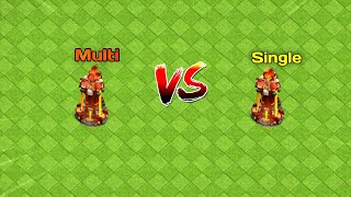 WHICH ONE IS POWERFUL?❤️||SINGLE VS MULTI INFERNO#clashofclans #coc #youtube