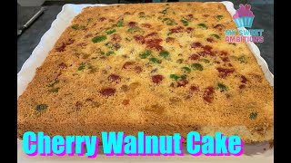 Cherry Walnut Chiffon Cake - mysweetambitions