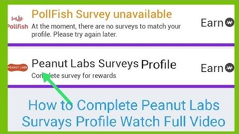 How to Complete Peanut Labs Survays Profile & Get Maximum Survays See Full Video