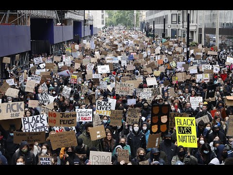 Thousands join anti-racism demonstrations across the UK - BBC News 