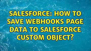 Salesforce: How to save webhooks page data to Salesforce custom object?