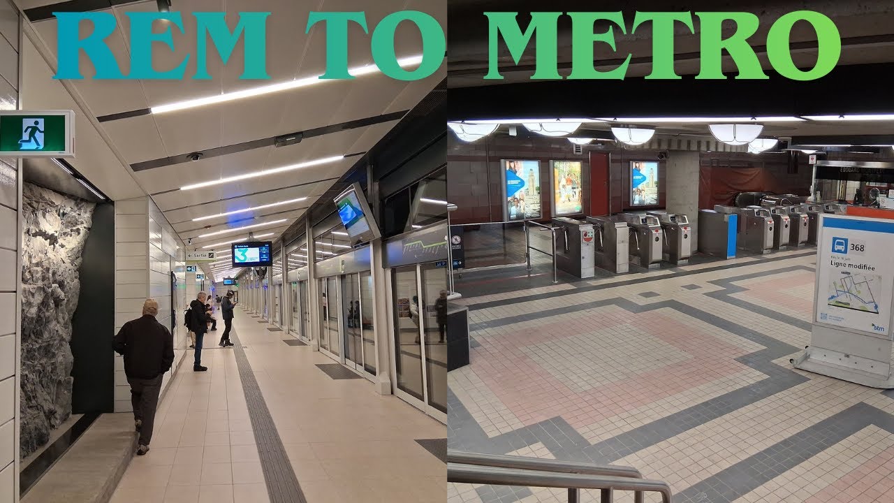 Transfer from Edouard-Montpetit REM To Metro (4K)