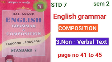 STD 7 English grammar sem 2 Non- verbal Text|dhoran 7 angreji grammar non verbal text sem 2