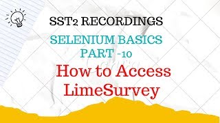 SST2   D19   Access LimeSurvey