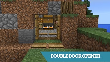Minecraft | DOUBLE DOOR OPENER (Simple Entrance) | Redstone Tutorial