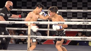 【RISE試合映像】3回ダウンの激しい殴り合いに会場熱狂！山科直史がKO勝利！ 『RISE Fight Party』