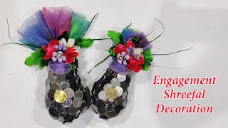 engagement shreefal decoration || wedding Or engagement shrifal decoration with indian coins