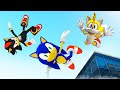 Sonic vs shadow funny ragdolls  fails in gta 5 tails amy rose dr eggman