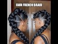 *PROTECTIVE STYLE* FAUX FRENCH BRAID UPDO