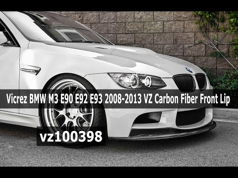 Carbon Fiber V Style Front Bumper Lip Splitter Spoiler for 2008-2013 BMW E9x M3