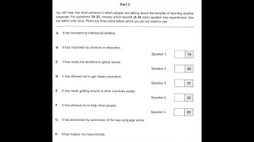 Listening B2, FCE 1 (2015), Test 1, Part 3