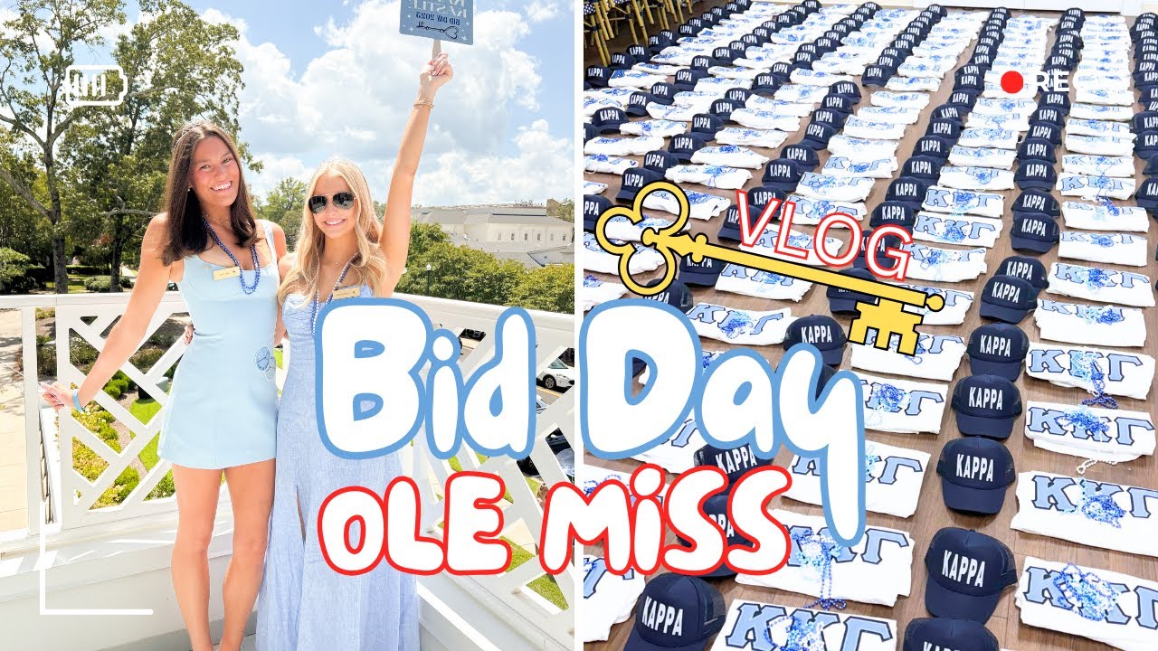 SORORITY BID DAY 2025 at Ole Miss 🎀 | College Vlog