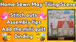 Make the Home Sewn May tiling scene by Kimberbell! Step by step, stitch outs, assembly, mini quilt!