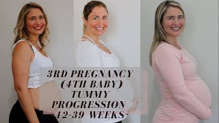 3RD Pregnancy (4th Baby) Tummy Progression ~1239 Weerks~