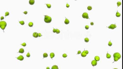 Infinite Rain of Pears on White | Motion Graphics - Envato elements