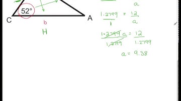 MBF3C U1L3   Using the Primary Trig Ratios to find a Side Length