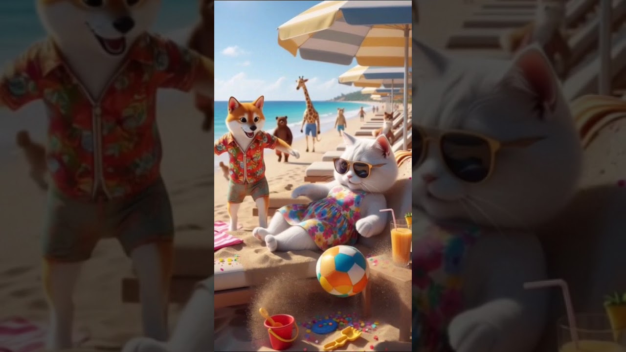 Go With the Flow 🌊🐱 | A Beach Story About Letting Go #shorts